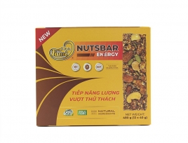 Thanh Hạt Năng Lượng FAMINUTS Nutsbar Energy vị cà phê Hộp 160g - Thực Phẩm Tiếp Năng Lượng L